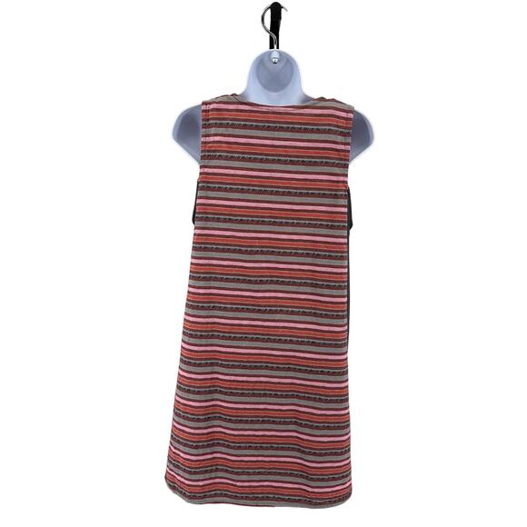 Dagg & Stacey Dress Multicolor Gray Women 6 Striped Sleeveless Shift Mini Casual - Picture 4 of 8